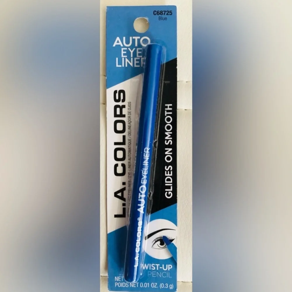 2pack smooth Twist up pencil Auto eyeliners in black, white, teal, purple & blue